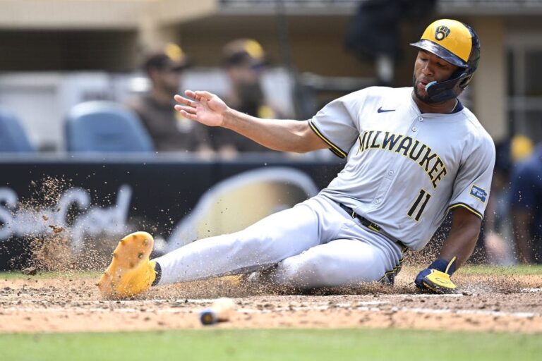 Big inning lifts Brewers over Padres to avoid sweep