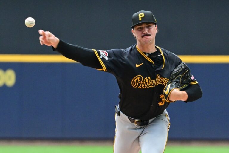 Paul Skenes no-hits Brewers for 7 innings in Pirates' 1-0 win