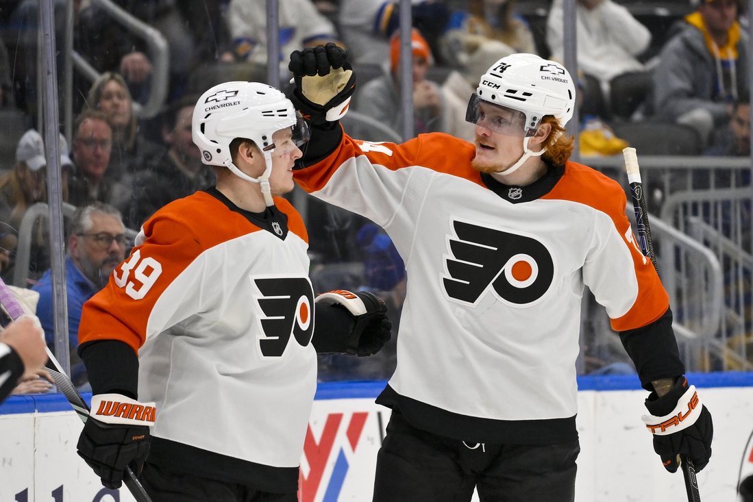 Matvei Michkov plays the hero role again, scoring in OT as Flyers edge Blues