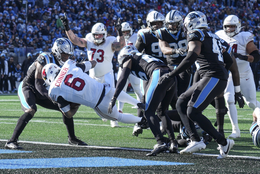 Cardinals RB James Conner (knee) banged up vs. Panthers