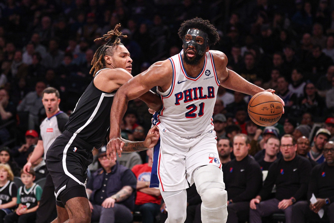 Joel Embiid, 76ers overwhelm Nets